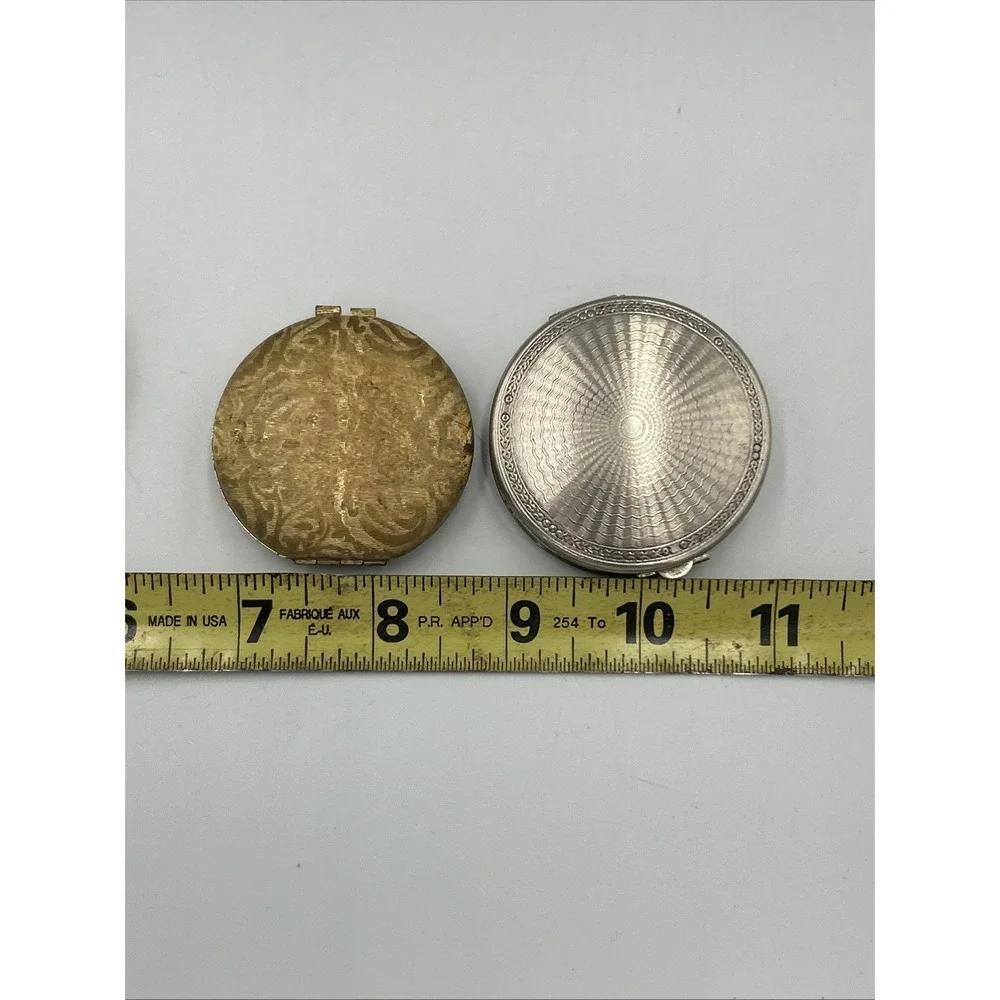 Bundle 4 Vintage Stratton & Deauville England Gold Silver Powder Compact